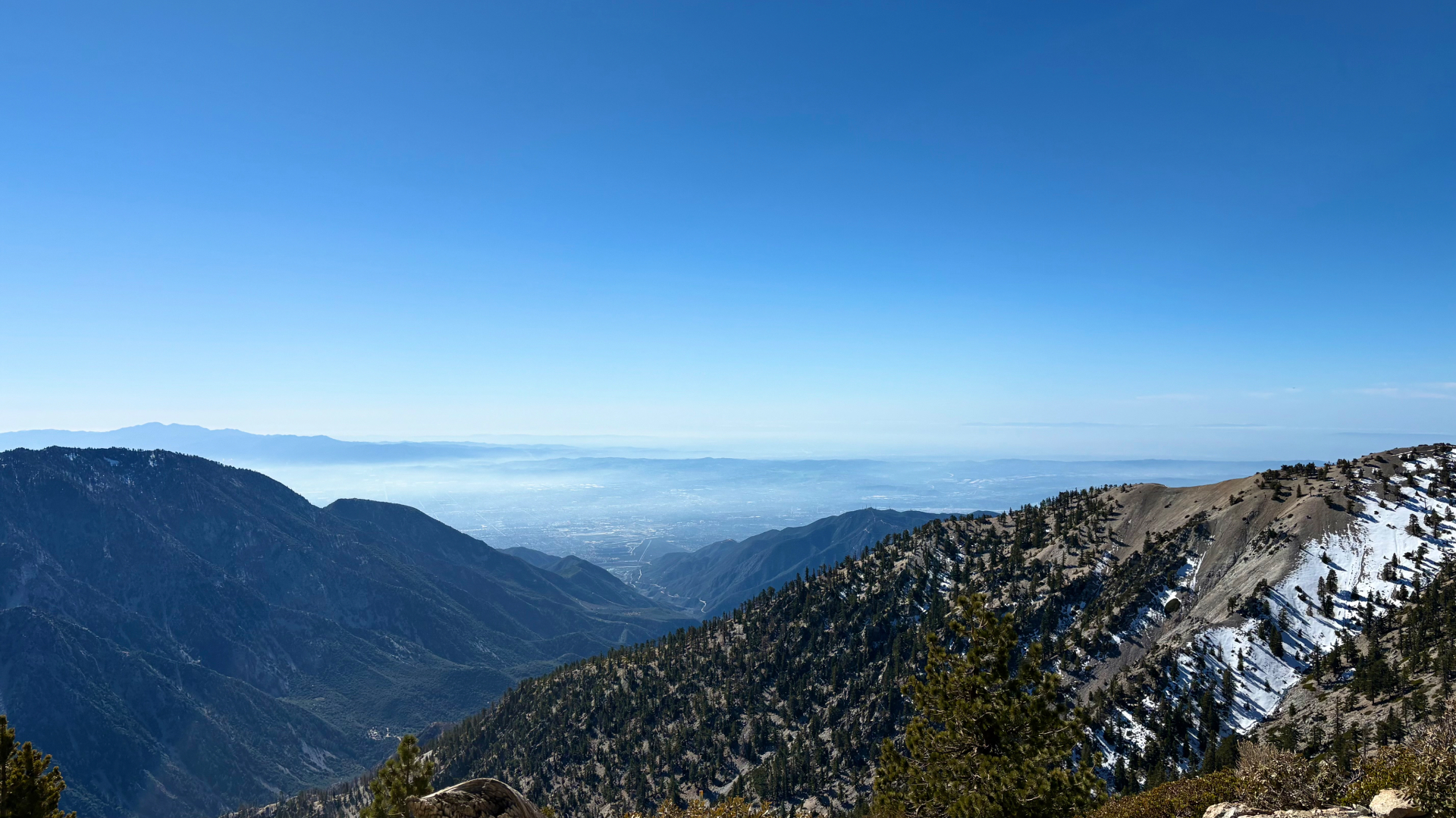 San Gabriel Mountains overlooking the Los Angeles basin